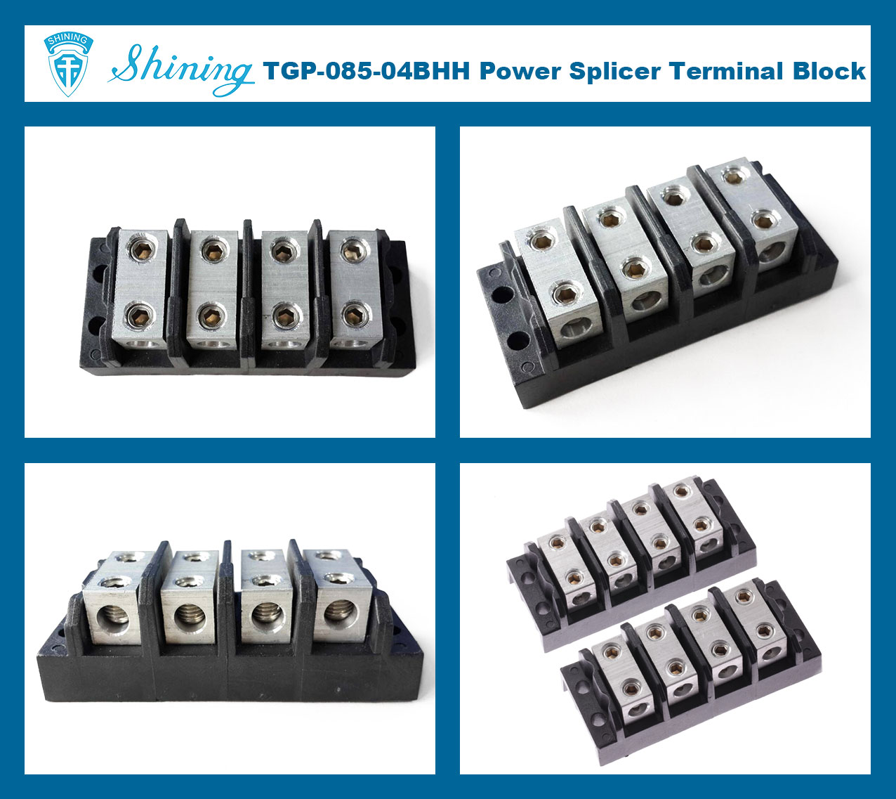 TGP-085-04BHH 600V 85A 4 Pin Power Splicer Terminal Block